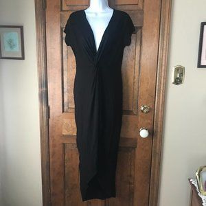 NWT Rolla Coster Black Bodycon Maxi Dress w/Deep V Large
